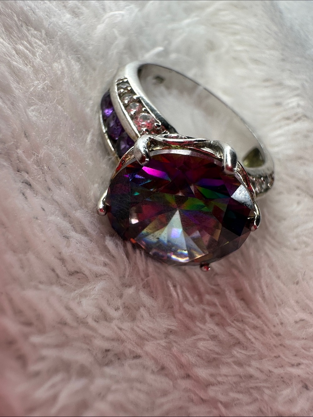 Mystic Topaz Silver Ring